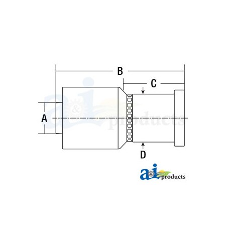 A & I Products (HW-C61) Code 61 Flange Head - Straight 5" x3" x3" A-C61-16-16-W